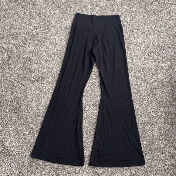 Aerie Real Me High Rise Flare Pant in Black - Picture 4 of 4